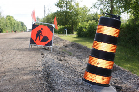 Pylon-and-Work-Sign